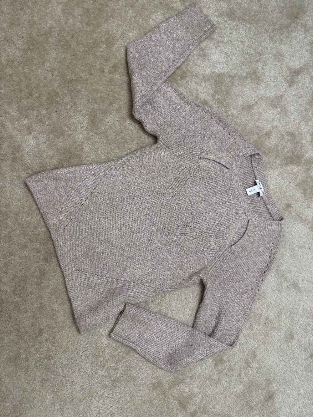 WHBM Metallic Front Cutout Sweater Medium